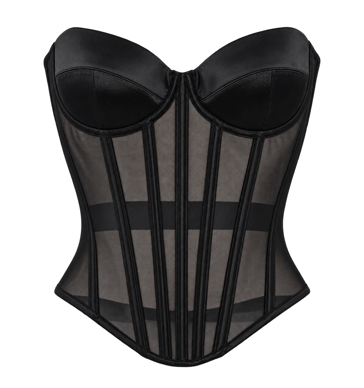 Korsett Hussard Noir Mesh