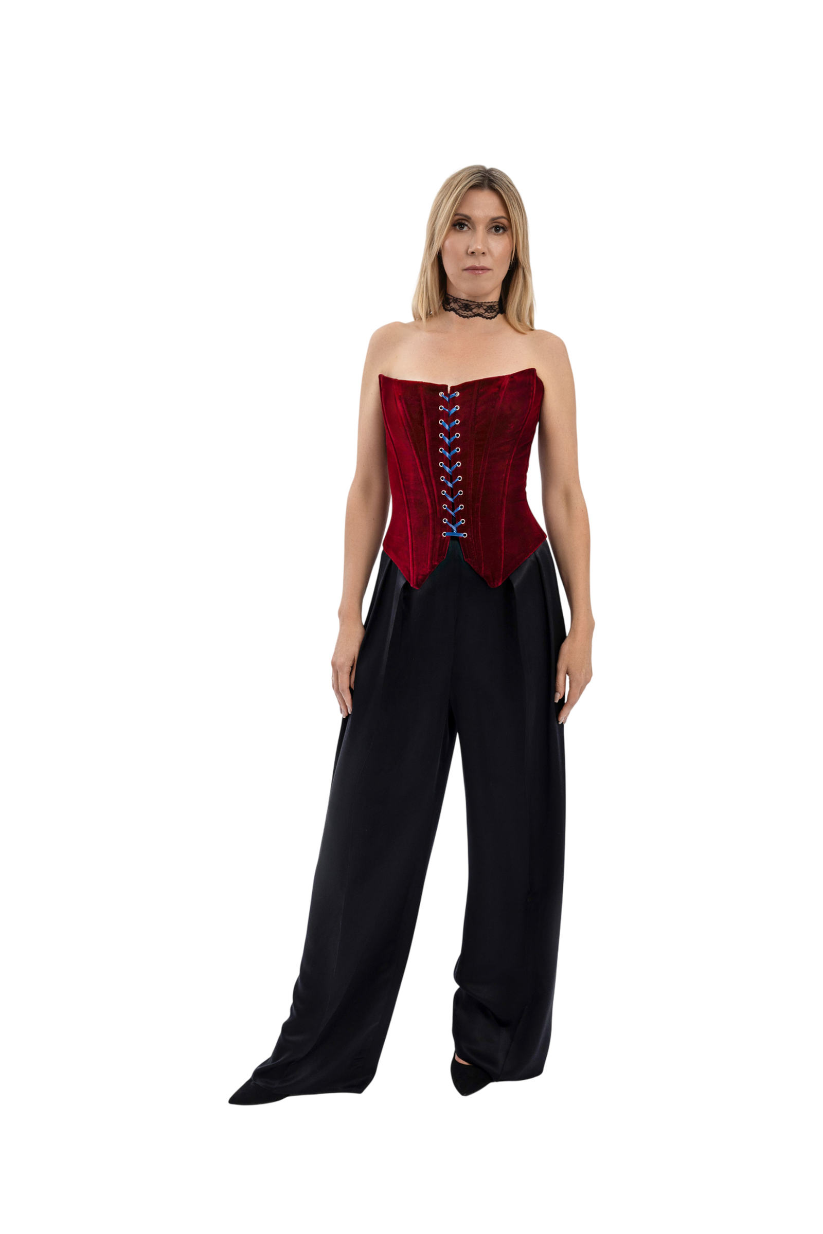 Bordeaux Korsett-Look